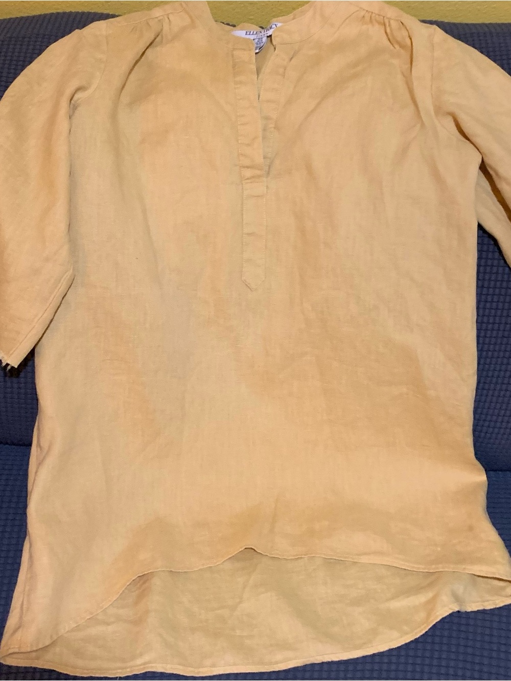 Women Golden Ellen Tracy Linen Tunic Sz. M